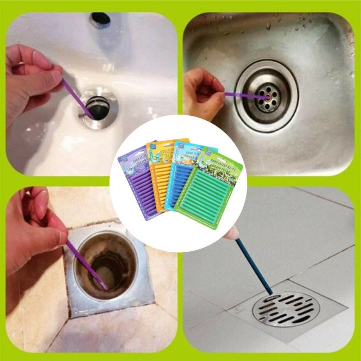 (✨Hot Sale Now)12/set Pipe Cleaning Sticks Oil Decontamination Kitchen Toilet Bathtub Drain Cleaneer